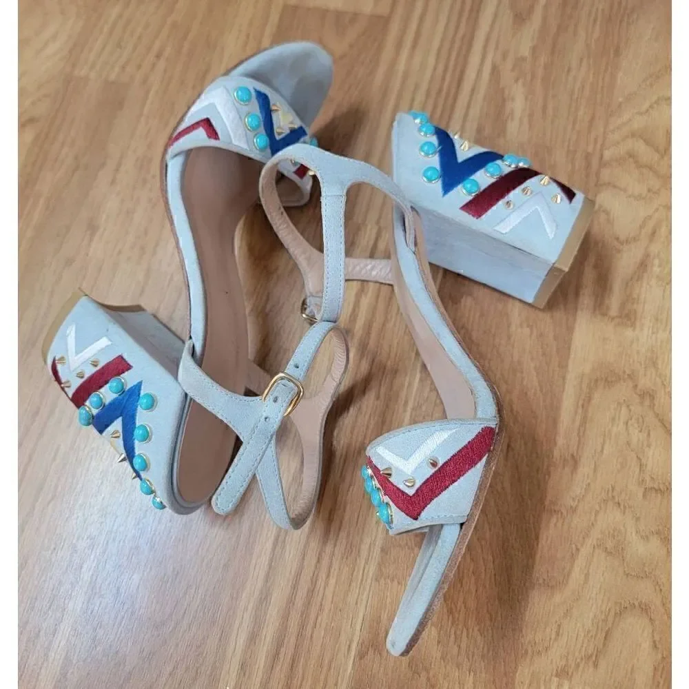 Stuart Weitzman Sandals In Sky Blue 7
